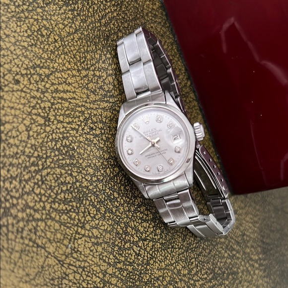 Rolex Women's Silver Watch with Diamond Accents - Picture 12 of 17